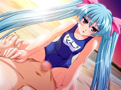 rule 34 akaza aqua hair blue hair censored game cg