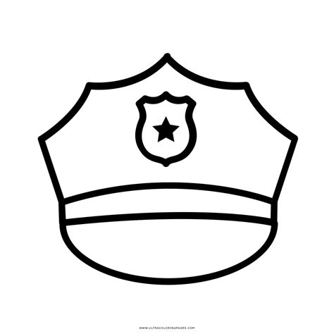 police hat coloring page ultra coloring pages