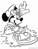 Minnie Coloring Snowboarding Pages Mouse Sports Disneyclips Funstuff sketch template