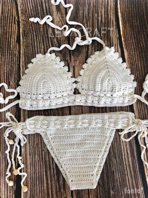 pure handmade crochet bikini set swimsuit bikinis crochet etsy