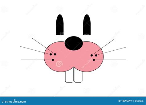 easter bunny face stock vector illustration  easter