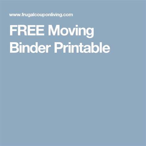 moving binder printables moving binder binder printables