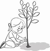 Planting Trees Tree Clipart Growing Drawing Clip Coloring Plant Clean Clipground Clipartmag Nature Tools People sketch template