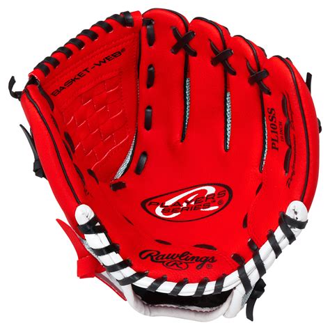 rawlings player series youth baseball glove rht red   mapped