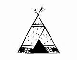 Tipi Teepee Indian Drawing Coloring Sketch Getdrawings Coloringcrew Paintingvalley sketch template