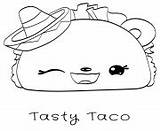 Coloring Pages Num Noms Taco Tasty sketch template