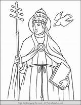 Pope Catholic Thecatholickid Saints Born Gregorius sketch template