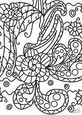Coloring Doodle Abstract Pages Geeksvgs sketch template