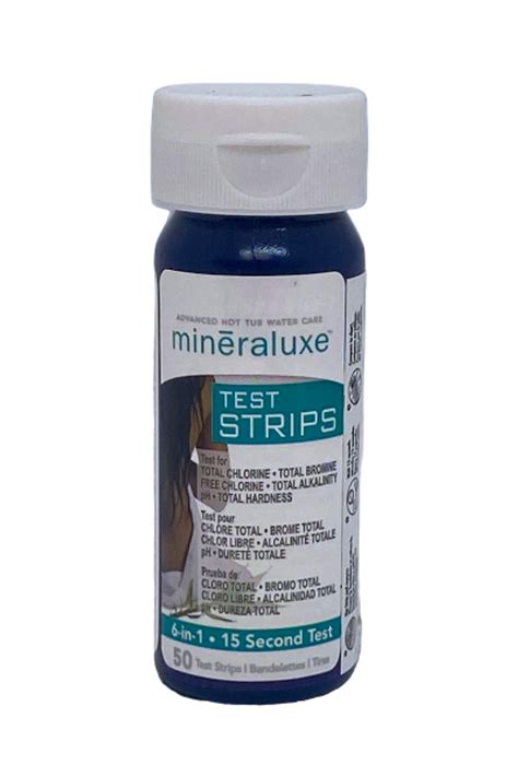 mineraluxe   hot tub water test strips dml
