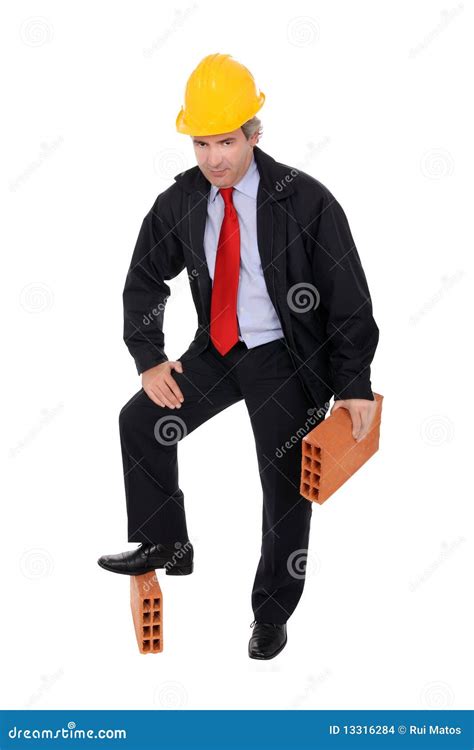 contractor stock photo image  male standing formal