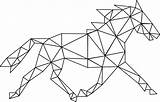 Geometrische Tiere Cheval Geometrisch Pferd Geometrisches Galop Formen Figuren Paard Tekeningen Vormen Géométrique Colorier Zeichnung Malen Zentangle Stippling Polygon Spreadshirt sketch template