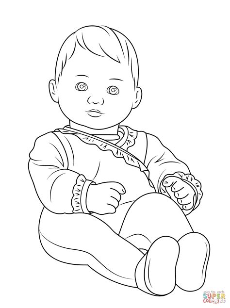 american girl bitty baby coloring page  printable coloring pages