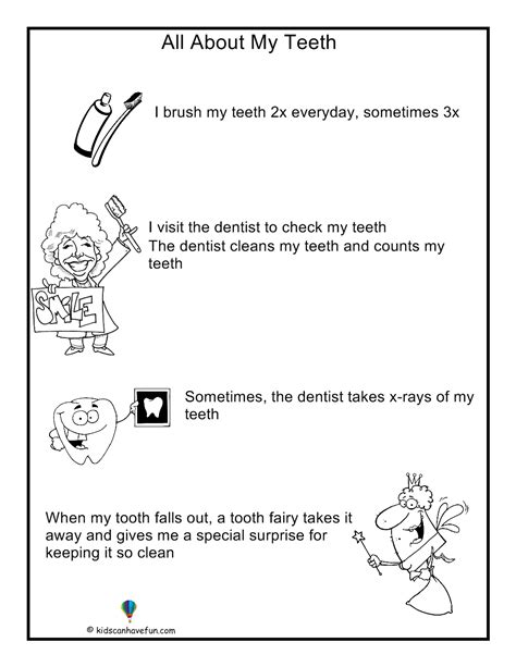 dental worksheets  school worksheetocom