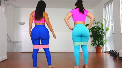 Girls Big Butt Workout With Booty Bands Grow The Glutes Workout