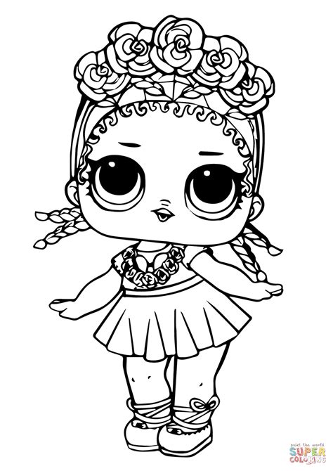 lol doll coconut qt coloring page  printable coloring pages