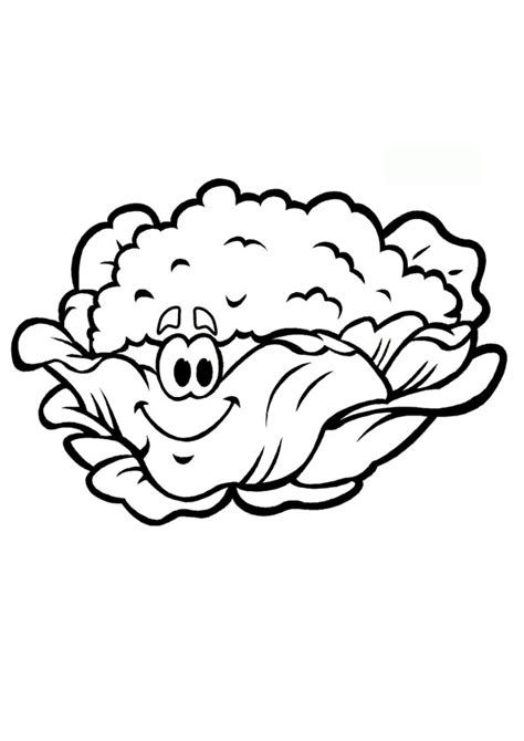 coloring pages animated cauliflower coloring page