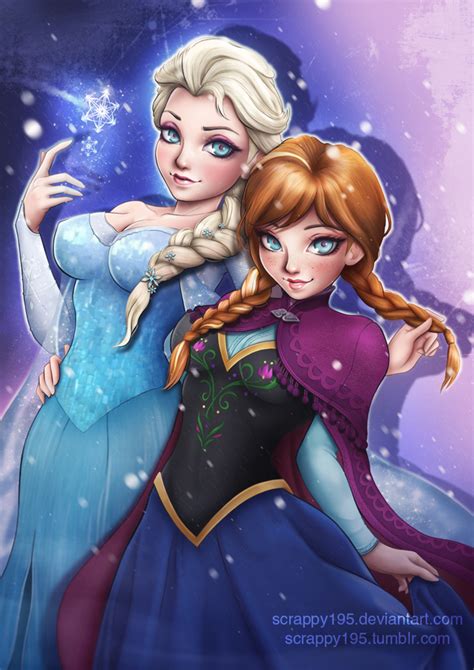 Elsa And Anna By Scrappy195 On Deviantart