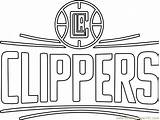Coloring Clippers Angeles Los Pages Coloringpages101 Nba sketch template