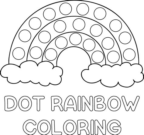 dot rainbow printable coloring pages dot markers art dot marker