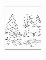 Dots Connect Printables Coloring Rocks Pages Winter Scene Choose Board sketch template