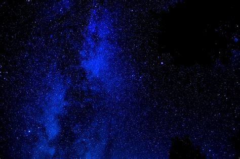 Black And Blue Floral Textile Stars Night Sky Hd Wallpaper