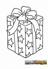 Gift Coloring Drawing Box Pages Sheets sketch template