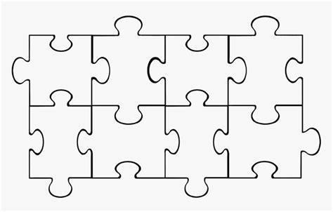 piece puzzle template clipart  gambaran