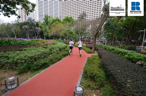 decoflex  rubber jogging track  victoria park hong kong