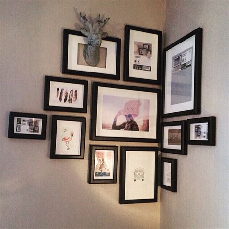 fotolijsten ikea creatief aan de muur diverse maten lijstjes gebruikt idee decorazione