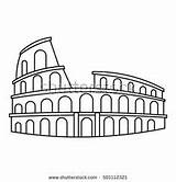 Kids Colosseum Easy Rome Roman Drawing Draw Coloring Pages Drawings Romans sketch template