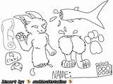 Furry Manokit Lineart sketch template