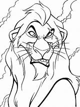 Coloring Lion Pages King Mufasa sketch template