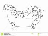 Coloring Bathtub Clipart Webstockreview sketch template