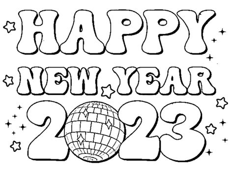 printable happy  year  coloring page  print