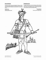 Coloring Iroquois Warrior Pages sketch template