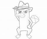 Perry Platypus sketch template