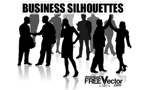 business silhouette people free vector art