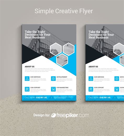 freepiker simple creative flyer template