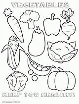 Coloring Vegetables sketch template