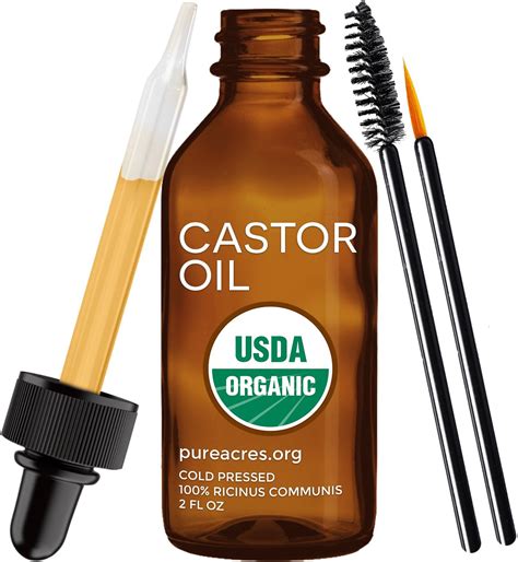 Pure Castor Oil For Eyelashes Eyebrows Hair Growth Skin