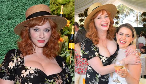 christina hendricks in big cleavage at the 10th annual
