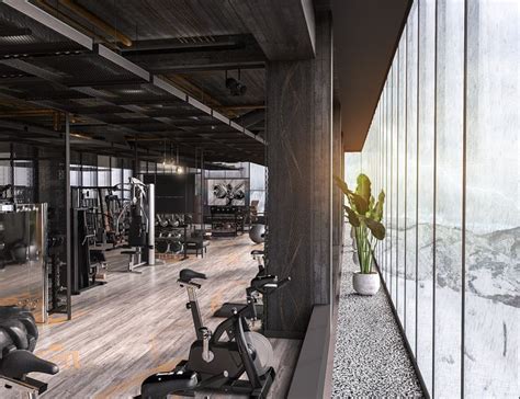 fitness  behance gym design interior modern style house plans home gym design