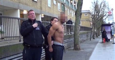 video footage of a man in london peeing himself while being arrested has gone insanely viral