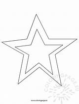 Star Shape Pointed Christmas Template Coloring sketch template