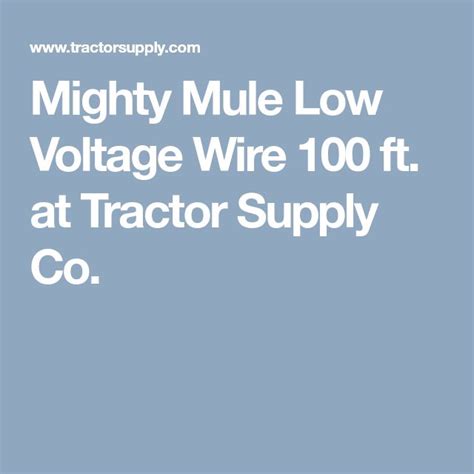 mighty mule  voltage wire spool  ft rb   tractor supply  wire spool