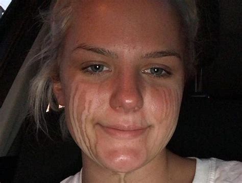 Woman Is Left With Streaks Down Her Face Because She Cried After
