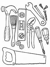 Werkzeuge Gereedschap Malvorlage sketch template