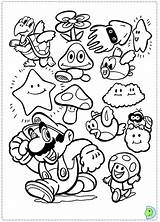 Coloring Mario Bros Super Pages Colouring Printable Kids Dinokids Print Close Supermario sketch template