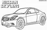 Nissan Coloring Pages Car Skyline Colorings sketch template