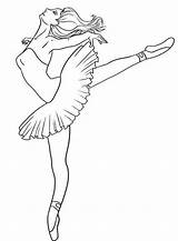 Coloring Ballerina Tutu Wearing Pages Ballet Print Draw Drawing Step Drawings Dancer Color Dancers sketch template